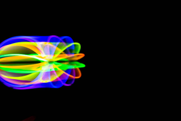 istock Blur Ball in motion made with glow sticks fluorescent lights 827526446