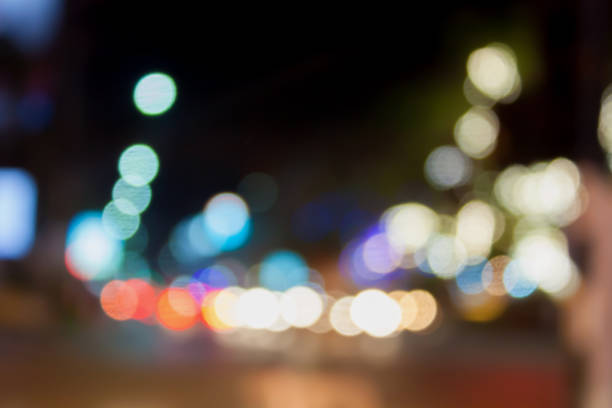 istock City Traffic Lights Background With Blurred Lights 827526768
