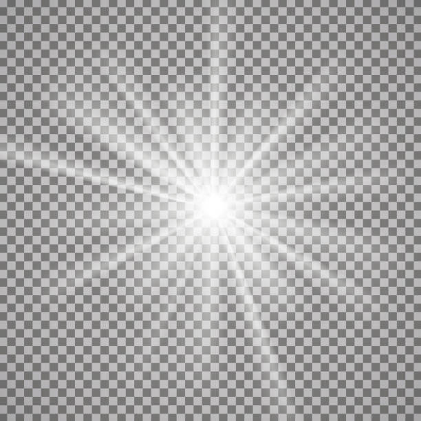 Light effect on transparent background Light effect on transparent background. Graphic concept for your design luz solar stock illustrations