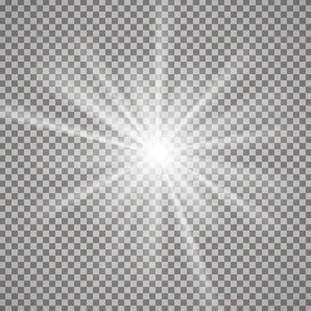 Vector illustration of Light effect on transparent background