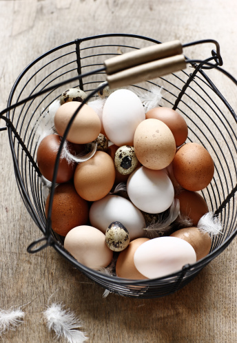 duck eggs, quail eggs, hens eggs, 