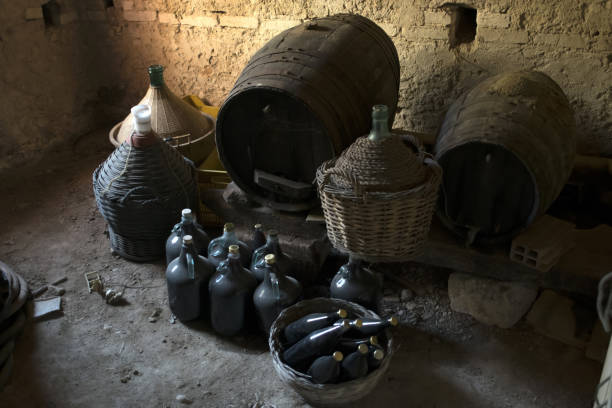 istock aged wine in an old basement 827546698