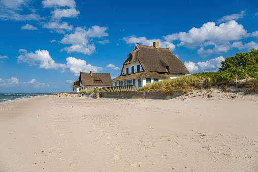 Holiday cottage on the peninsula and nature reserve Graswarder in Heiligenhafen at the Baltic Sea