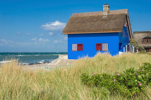 Holiday cottage on the peninsula and nature reserve Graswarder in Heiligenhafen at the Baltic Sea