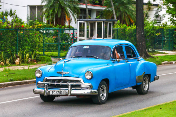 셰브럴레이 디럭스 - chevrolet havana cuba 1950s style 뉴스 사진 이미지