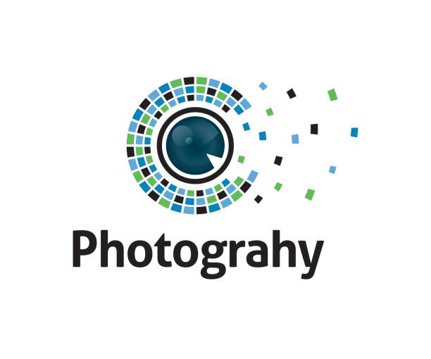 fotografie-vektor-symbol - linse optisches gerät fotos stock-grafiken, -clipart, -cartoons und -symbole