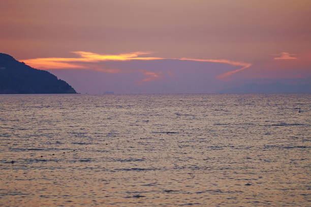 Sunset in the Bay of Procchio, Elba island, Tuscany, Italy