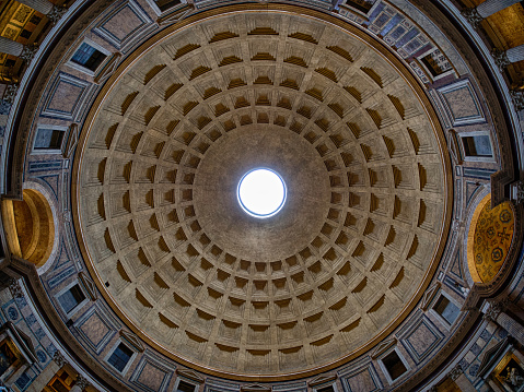 Pantheon Ceiling in Rome, Italy