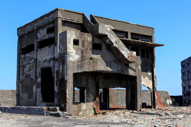istock Ruins in Hashima Island, Japan 827567684