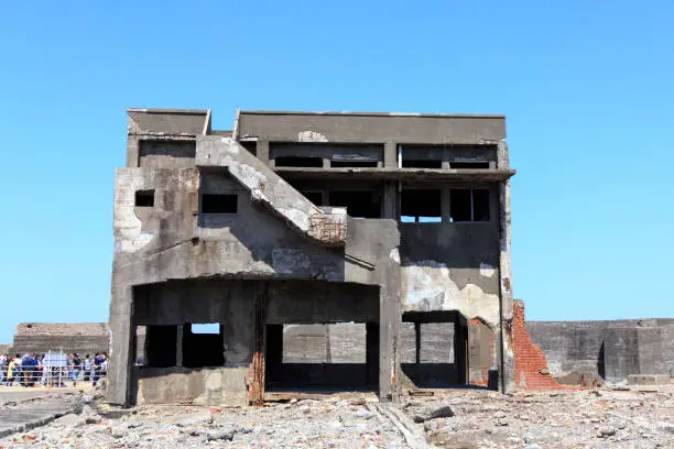 Ruins in Hashima Island, Japan