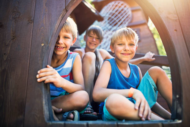 istock Children playing in modern playground 827570536