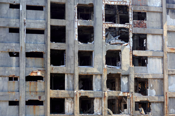 istock Ruins in Hashima Island, Japan 827575162