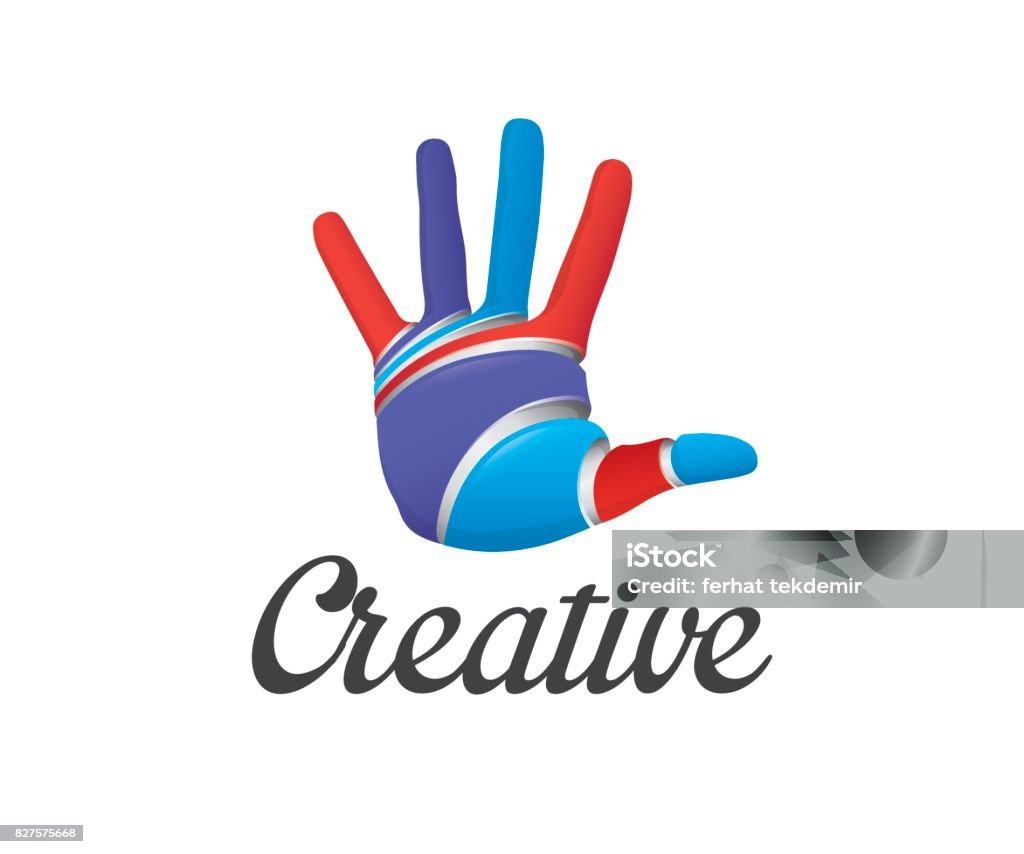 Hand vector icon hand, people, creative, icon Media Center stock vector