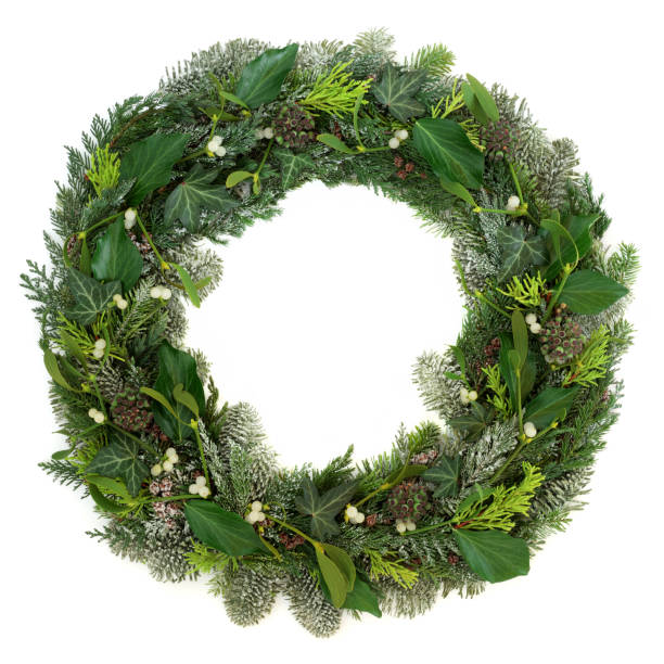 istock Winter Wreath with Mistletoe 827578960
