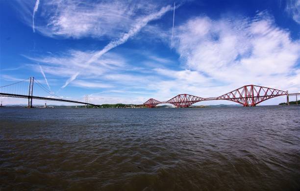 istock Original Forth Road & Rail Bridges from South Queensferry, Scotland 827579732