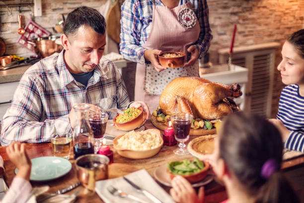 istock Traditional Holiday Stuffed Turkey Dinner 827599180
