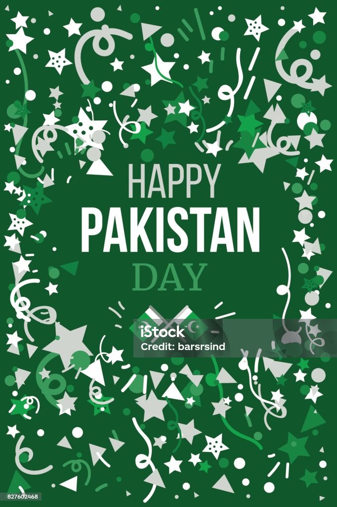 Pakistan Independence Day Pakistan Independence Day Celebration Banner With Flag. Vector Backgrounds stock vector