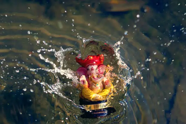 under water lord ganesha