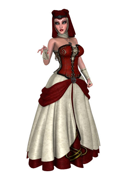 istock 3D Render Fantasy Female Wizard isolated on white 827604790