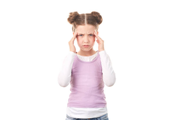 istock Little girl with hair buns 827611328