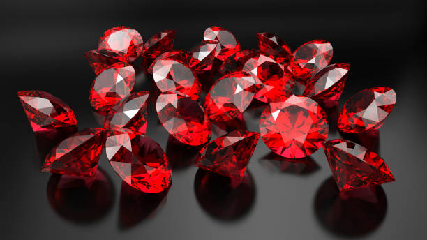 Rubies on a dark background Rubies on a dark background facet joint photos stock pictures, royalty-free photos & images