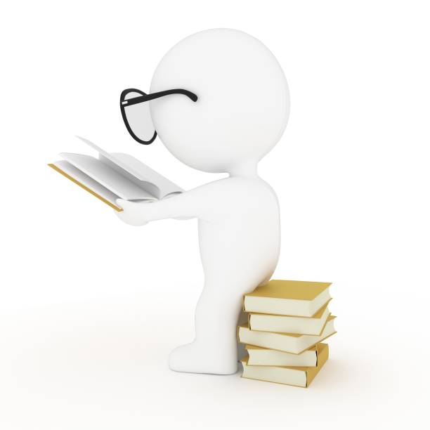 istock white human reading yellow book on white isolated background in 3D rendering 827620688