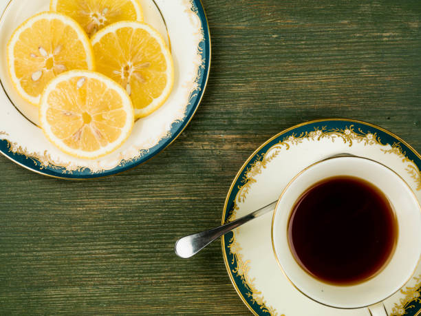 istock Millionaire's Shortbread With Lemon Tea Against 827634896