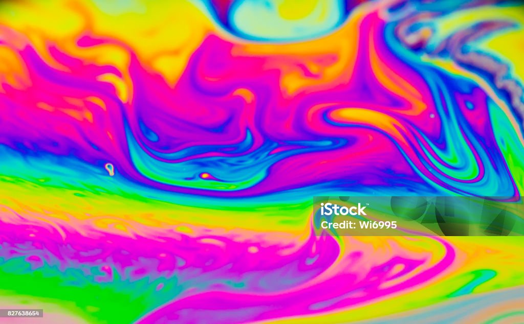 Rainbow colors created by soap, bubble Rainbow colors created by soap, bubble,or oil makes can use for background Psychedelic Stock Photo