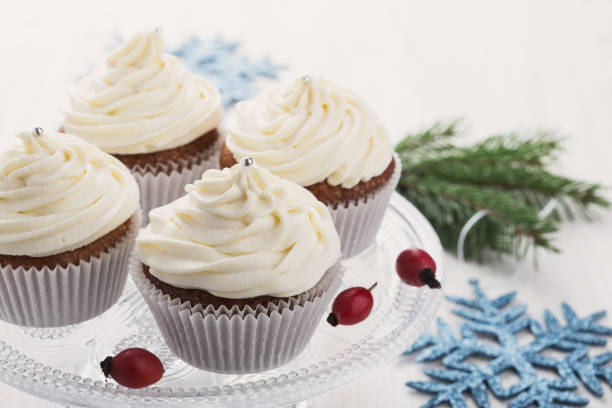 istock Homemade cupcakes with creamcheese frosting 827643496