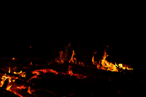 fire texture background space for text