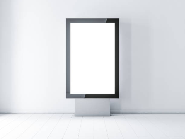 Black modern lightbox, advertising street stand
