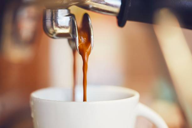 Prepartion of the espresso coffee