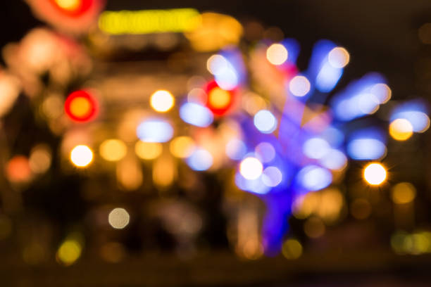 istock Singapore city night lights bokeh blurred background 827651852