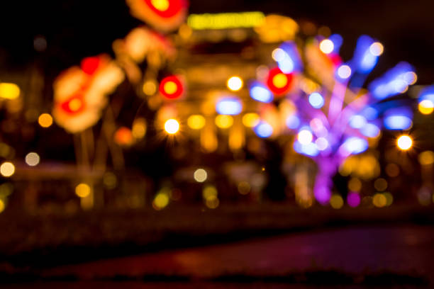 istock Singapore city night lights bokeh blurred background 827651896