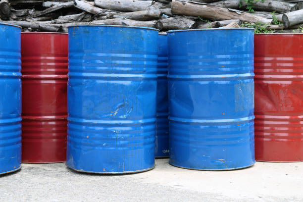 istock Empty tank of 200 liter fuel. 827654862