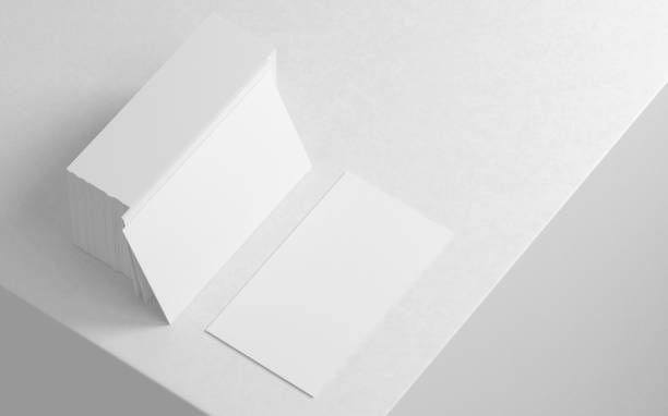 istock White business card mockup on modern white background 827658656