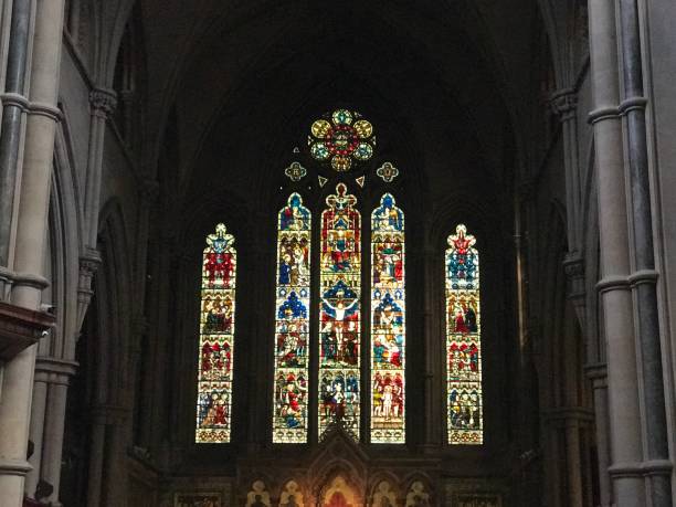 istock Colourful windows in a Church 827661364