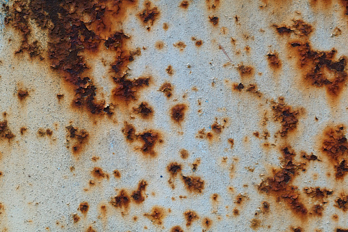 Background of an iron wall with rust