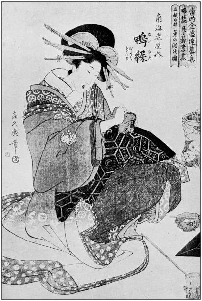 istock Antique Japanese Illustration: Woman by Kikumaro 827673950