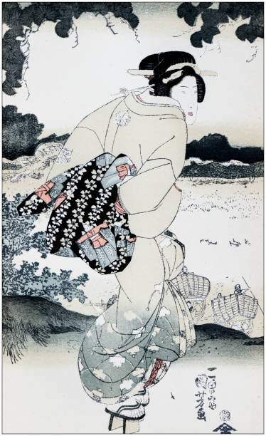 istock Antique Japanese Illustration: Geisha by Utagawa Kunisada 827676918