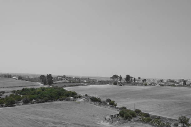 istock Agricultural area - view from above 827687200