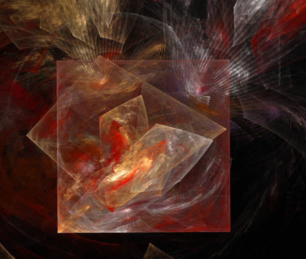 istock Abstract illustration of a fractal pattern on black background 827687276