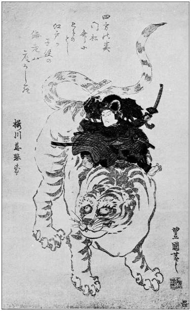 Antique Japanese Illustration: Surimono by Toyokuni (Gosotei)
