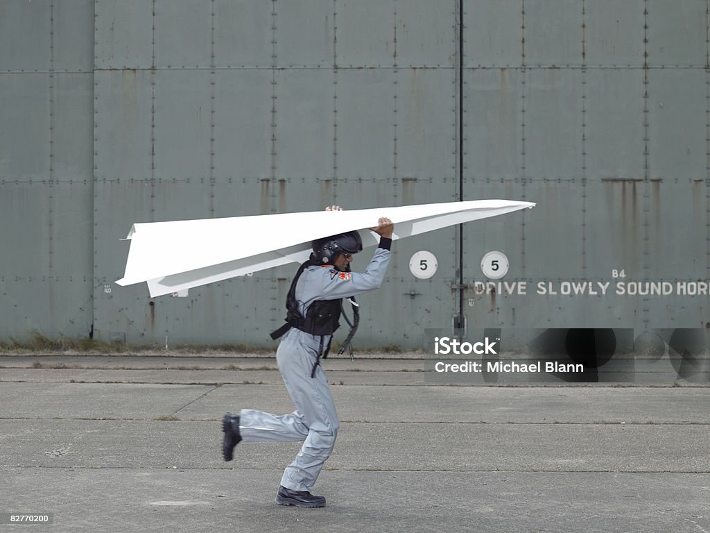 fighter pilot testing plane  Humor Stock Photo