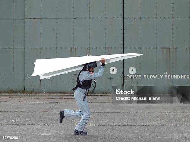 Fighter Pilot Testing Plane Stock Photo - Download Image Now - Humor, Paper Airplane, Challenge