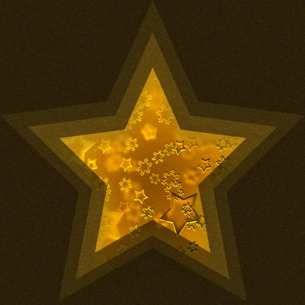 istock Beautiful shiny gold colored star shape 827702798