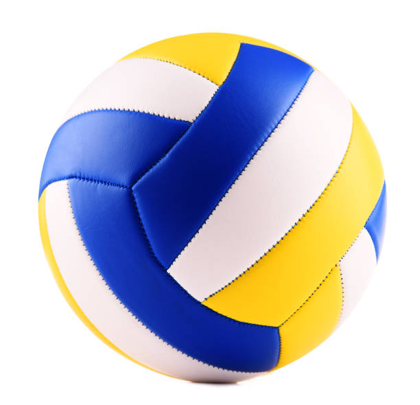 istock Leather volleyball isolated on a white background 827705506