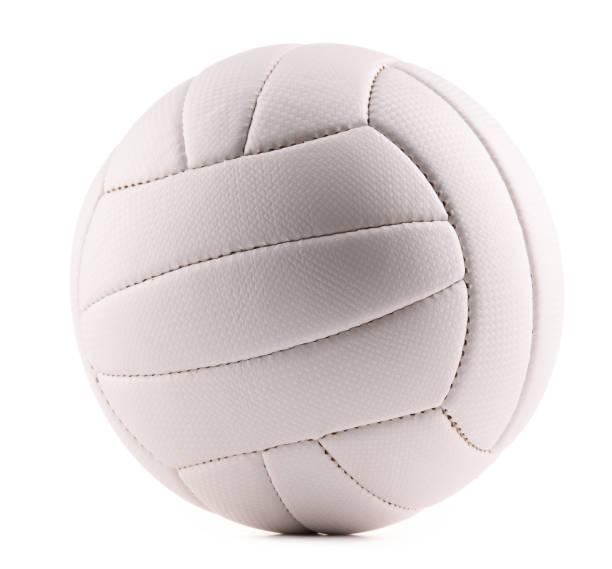 istock Leather volleyball isolated on a white background 827705584