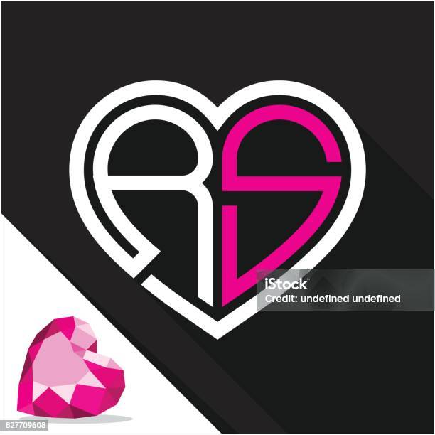 Icon Logo Heart Shape With Combination Of Initials Letter R S Stock  Illustration - Download Image Now - iStock