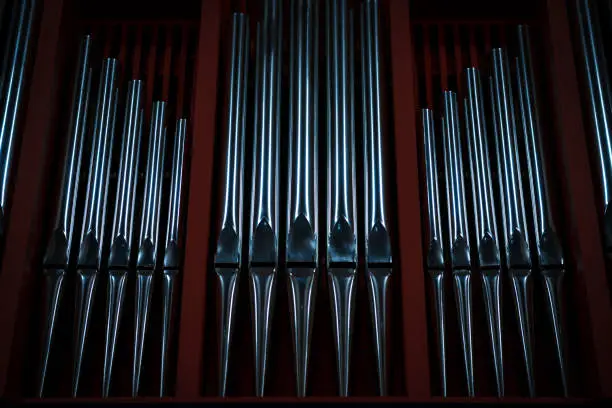 Details of organ in church. Sweden, scandinavia, Europe.